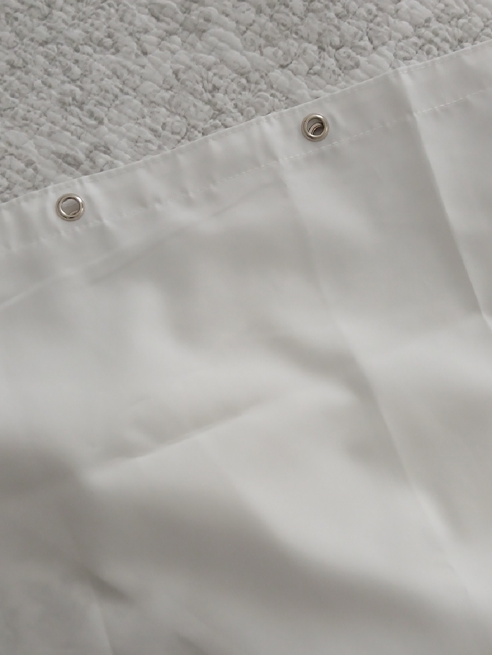Shower Curtain Liner White 100% Polyester 70x72" Side Suction Tabs